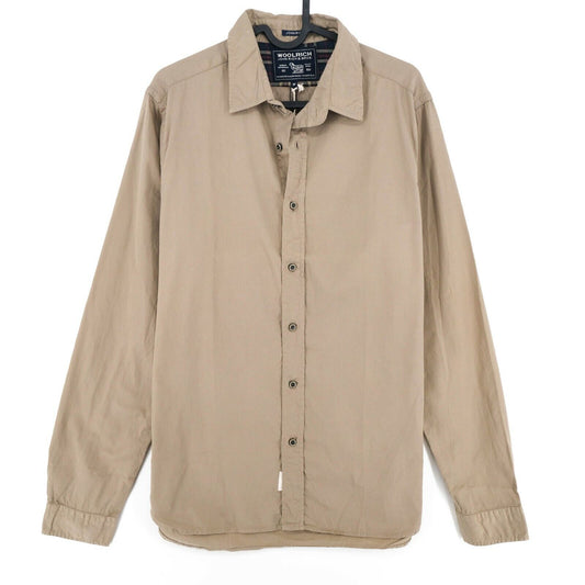 WOOLRICH Light Brown Gabardine Shirt Size M L