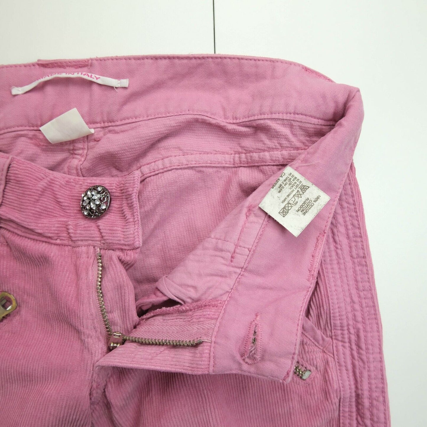 RRP €156 NOLITA De Nimes Pink Velvet Jeans Size 25 26 27 28