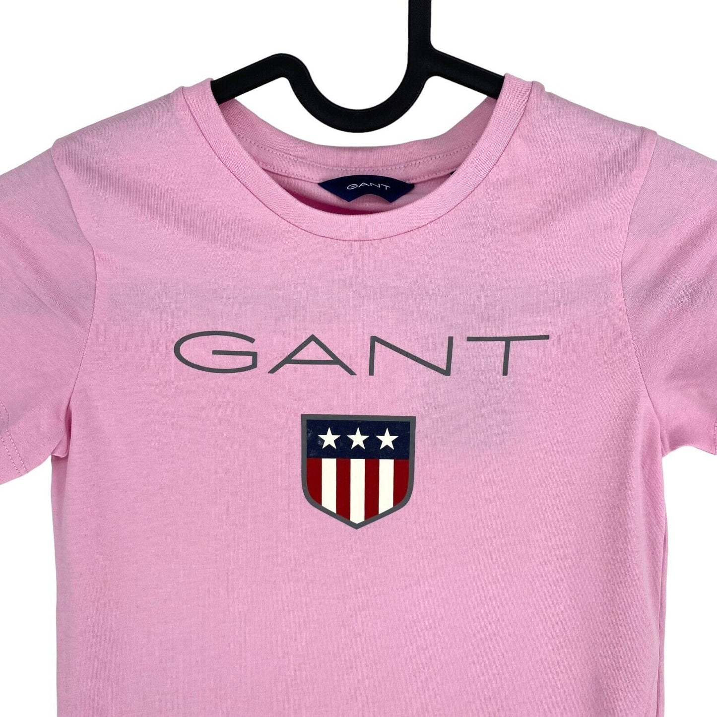 GANT Girls Pink Shield Crew Neck T-Shirt Size 5-6 Years 110/116 cm