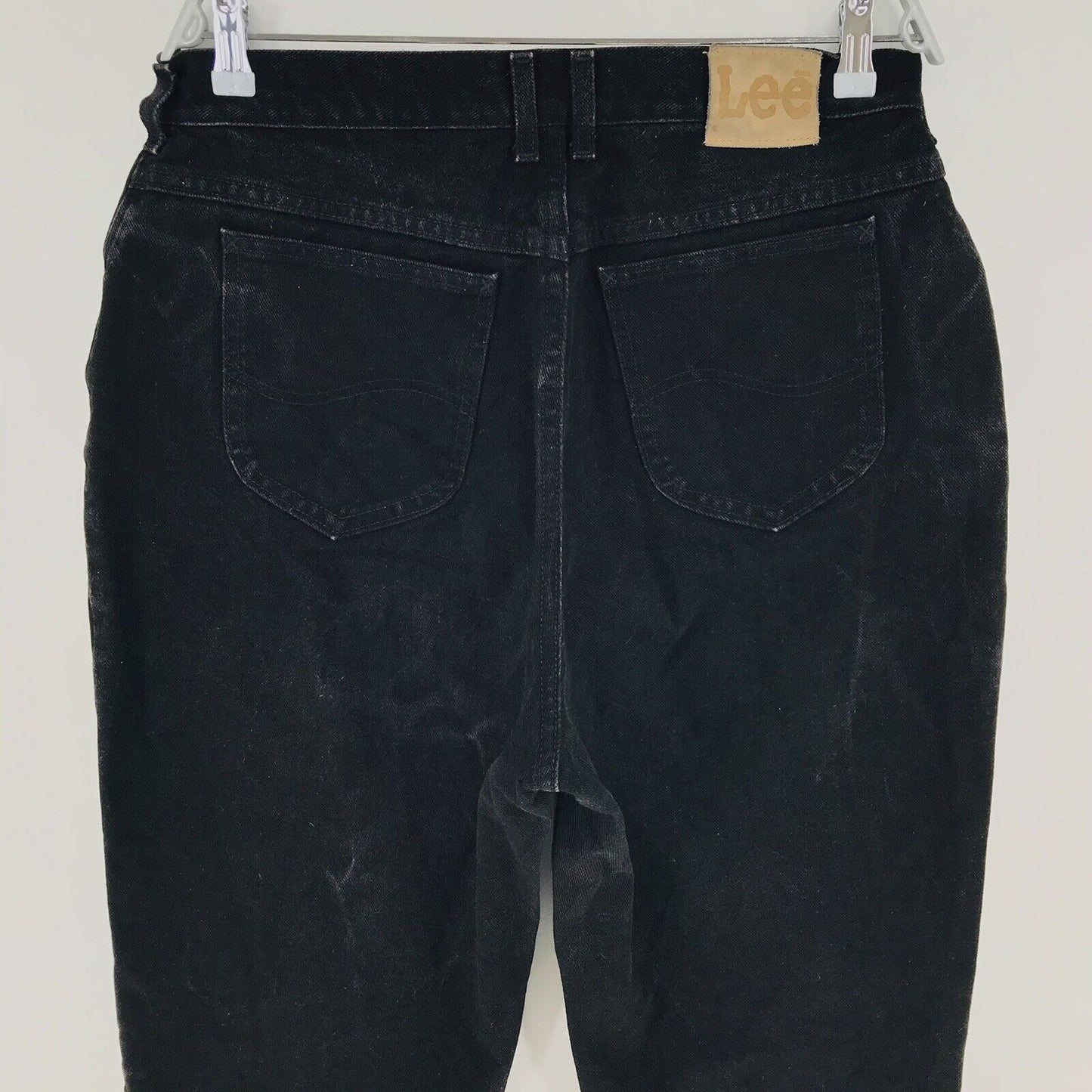 Vintage Lee Women Black Relaxed Tapered Fit Moms Jeans 16 S / W31 L32