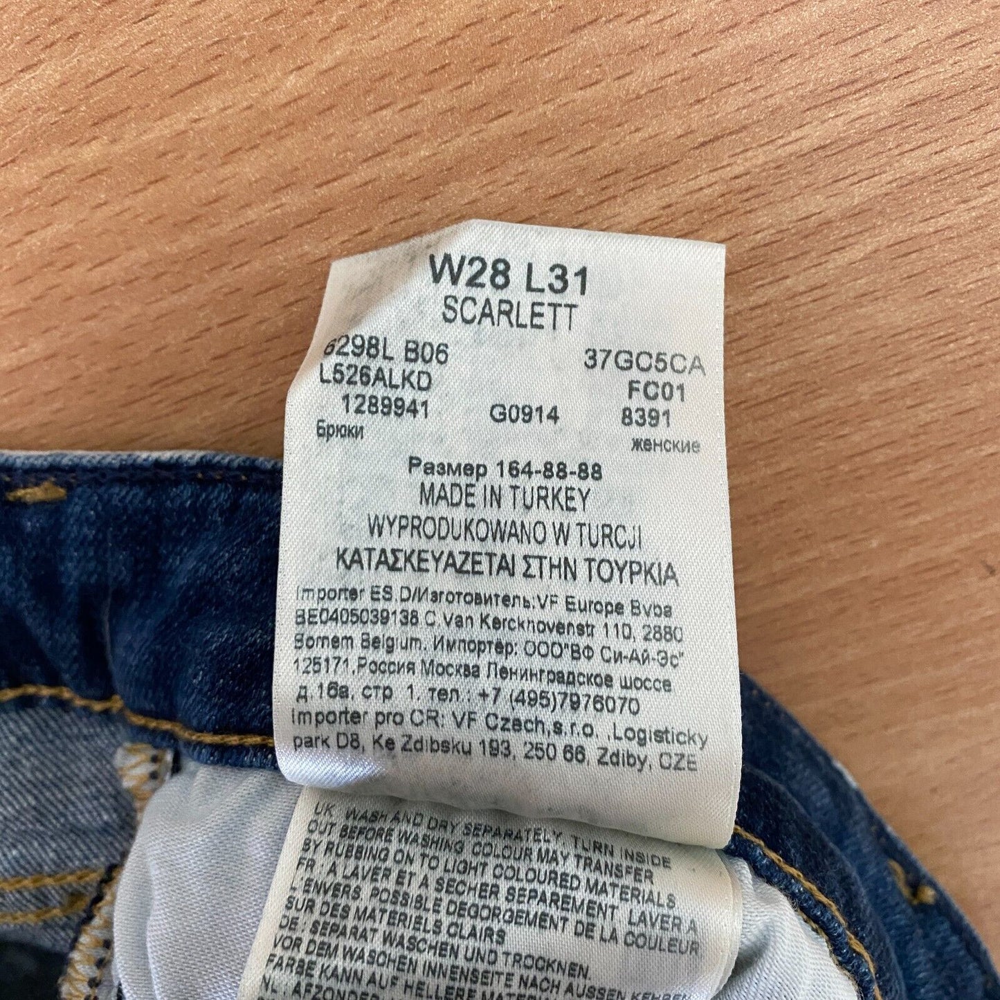 Lee SCARLETT Damen-Jeans in Skinny-Fit, Stretch, Blau, Größe W28 L31