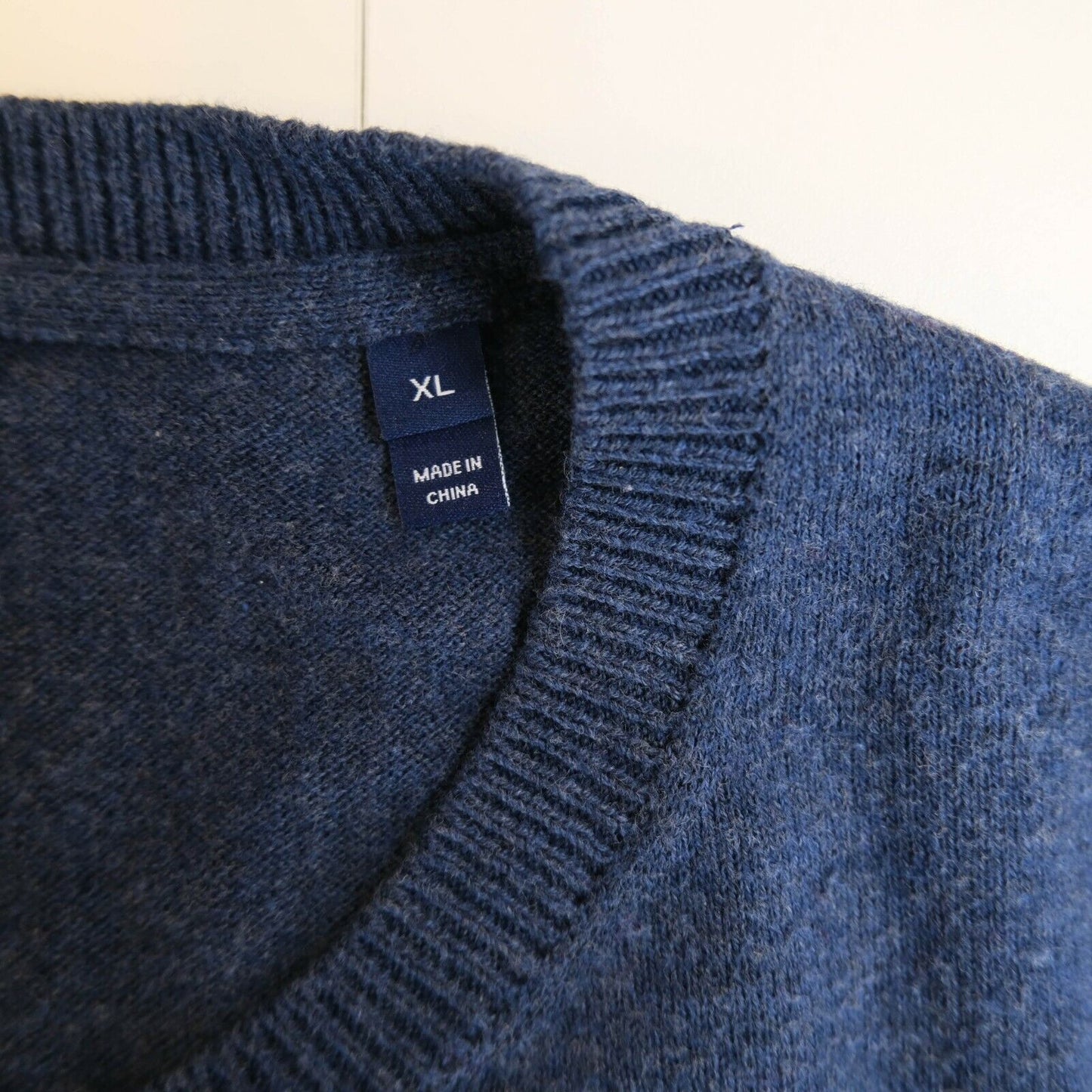 GANT Navy Blue Crew Neck Cotton Wool Blend Jumper Sweater Size XL