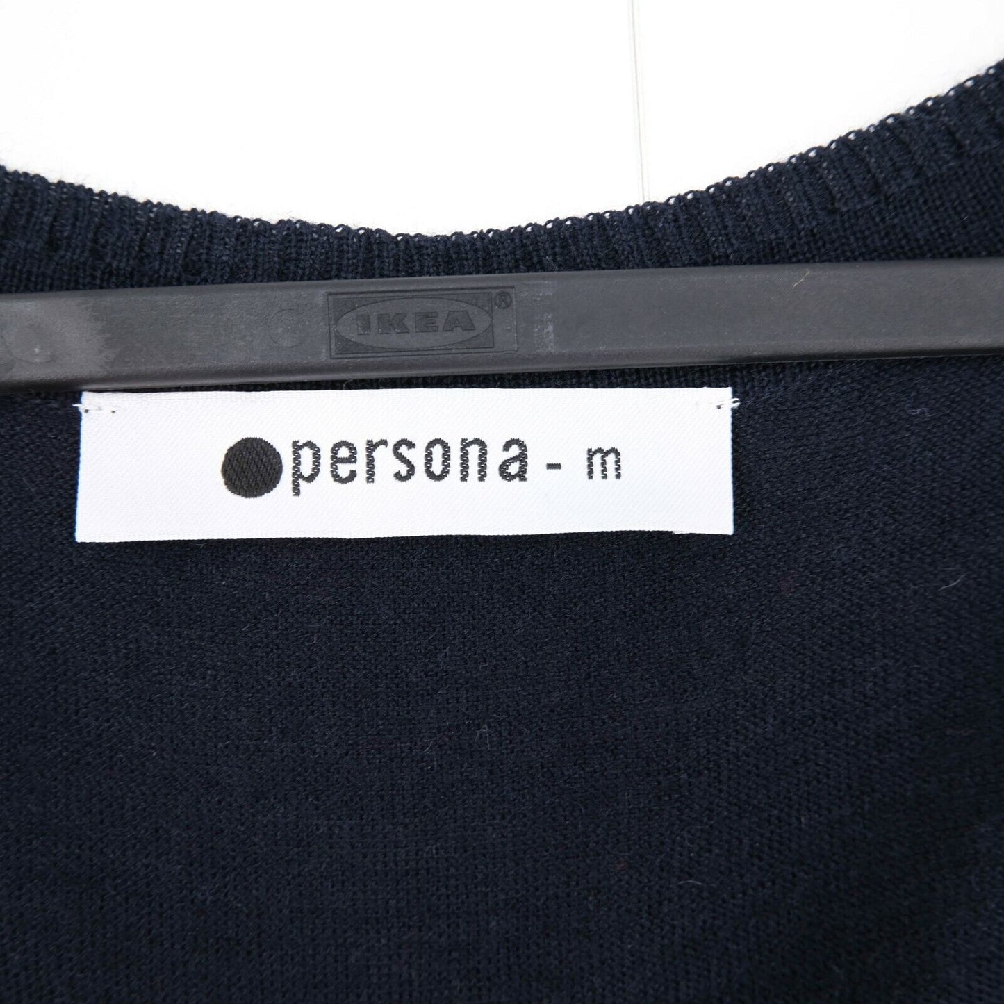 Persona Navy Blue Scoop Neck Top T Shirt Blouse Size M