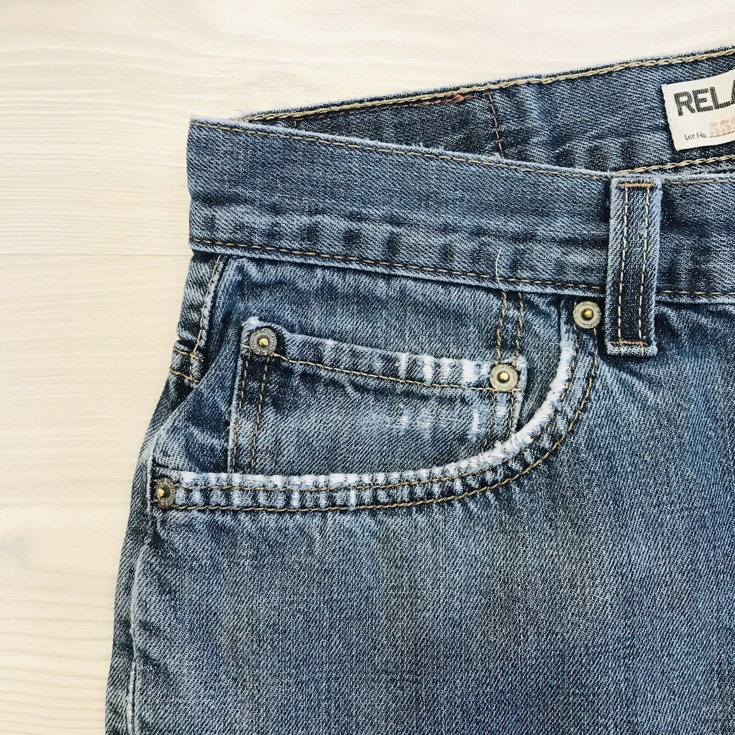 Levi's 559 Custom Made Bleu Coupe droite décontractée Short coupé W33