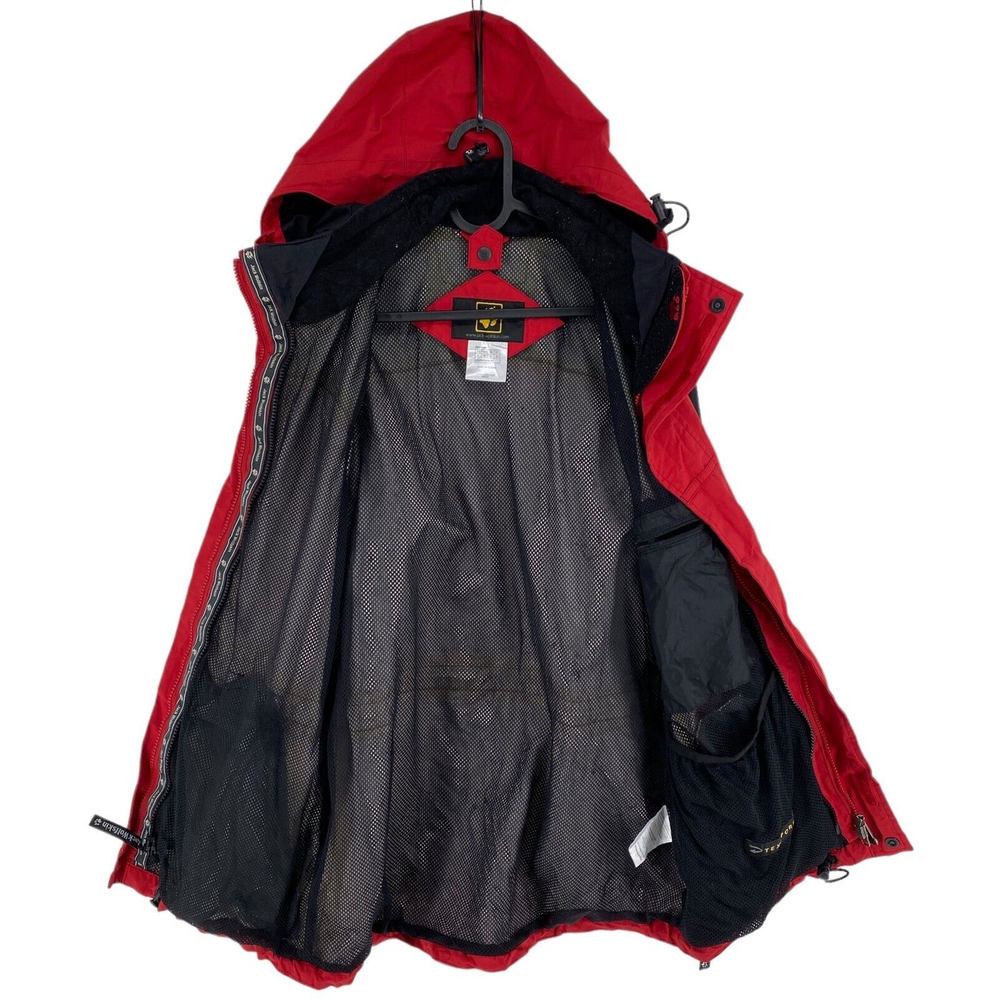 Jack Wolfskin Texapore Red Hooded Jacket Coat Size S