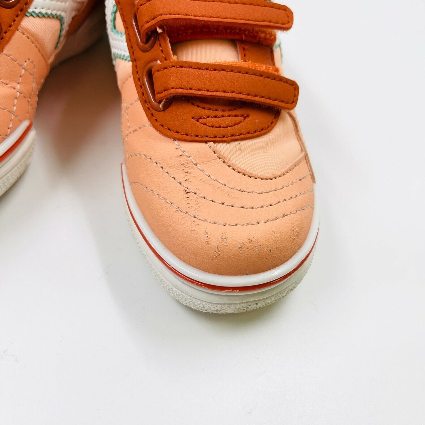 Munich Light Orange Girls Leather Sneakers Trainers Size EUR 29 UK 11 US 11.5