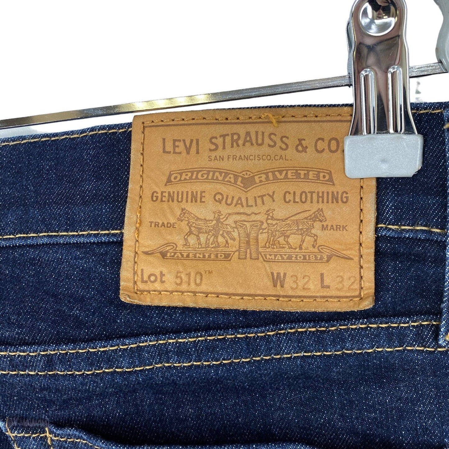 Levi's Premium 510 Dunkelblaue Stretch-Jeans im Slim Fit, W32 L32