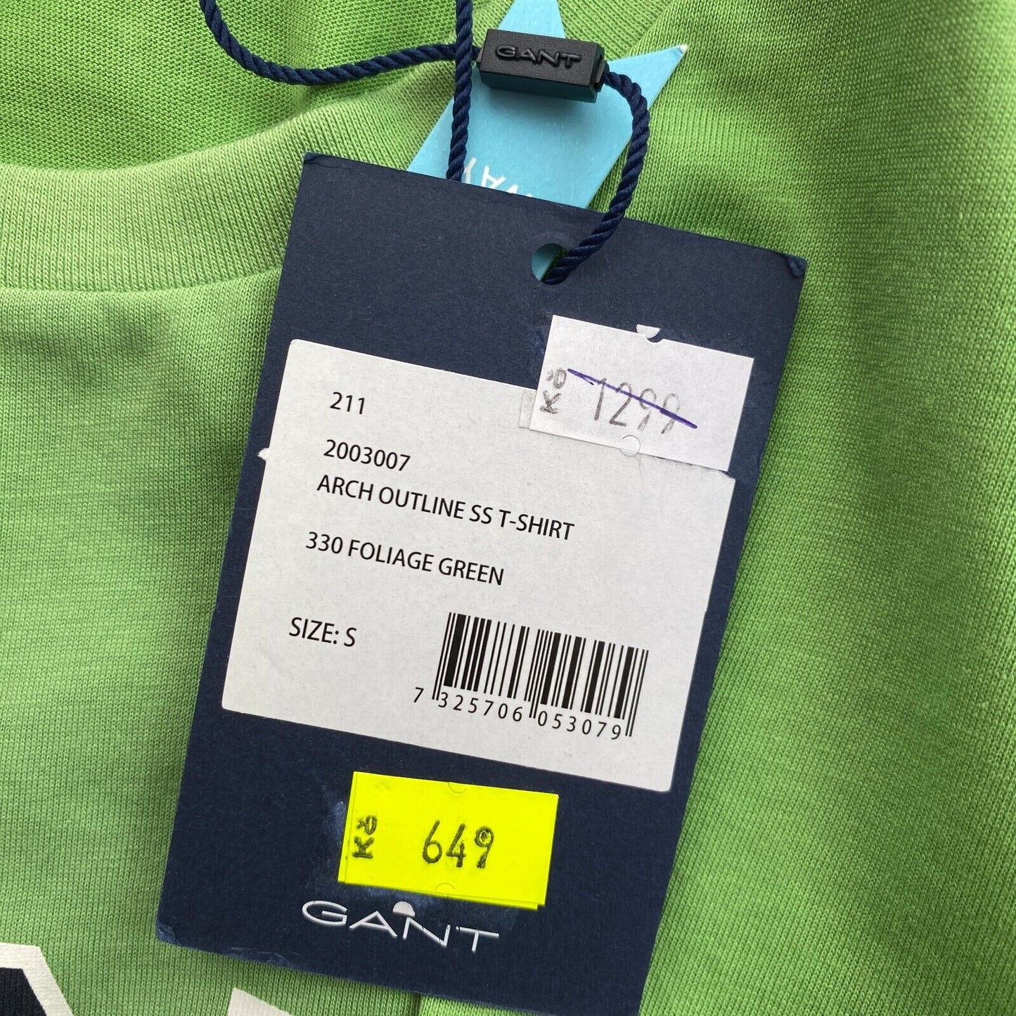 GANT T-Shirt mit Rundhalsausschnitt und Bogenumriss, Grün, Größe S