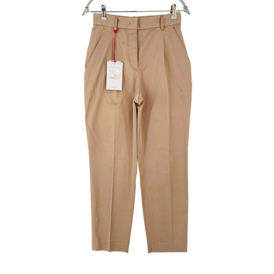 Manuel Ritz Women Brown Regular Straight Fit Dress Trousers IT 40 W26