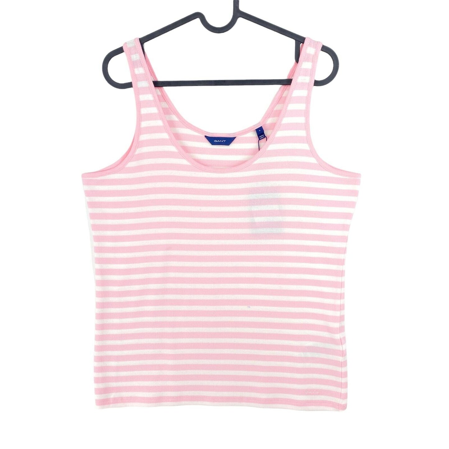 GANT Pink Striped 1x1 Rib Tank Top Size L