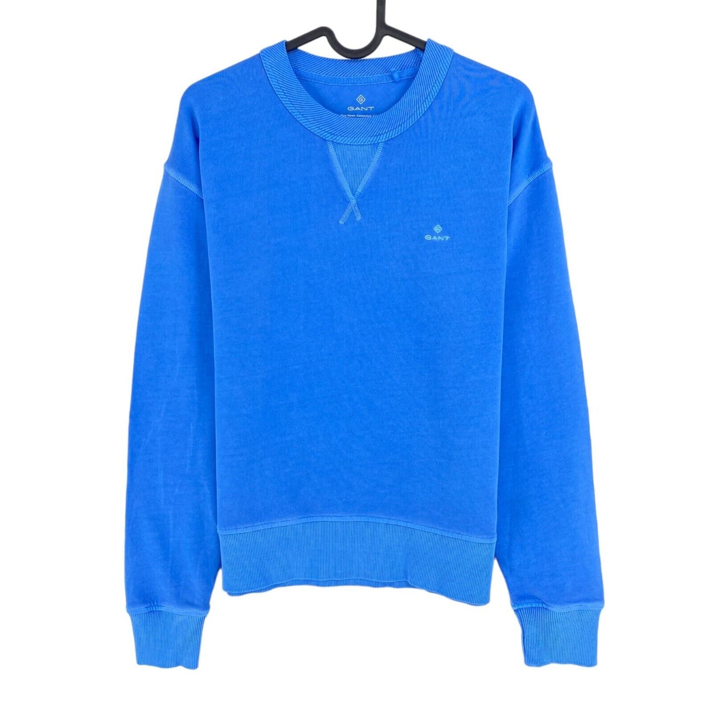 GANT Blue Sun Faded Crew Neck Sweater Jumper Size S