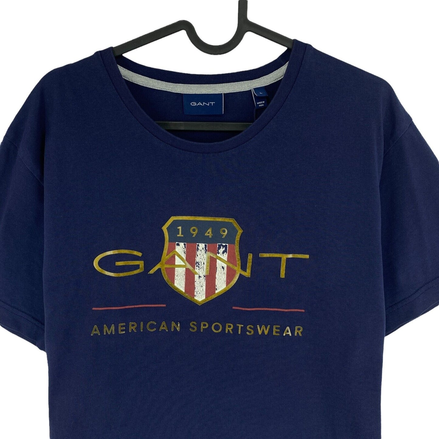 GANT Bleu Marine Archive Shield Crew Neck T Shirt Taille L