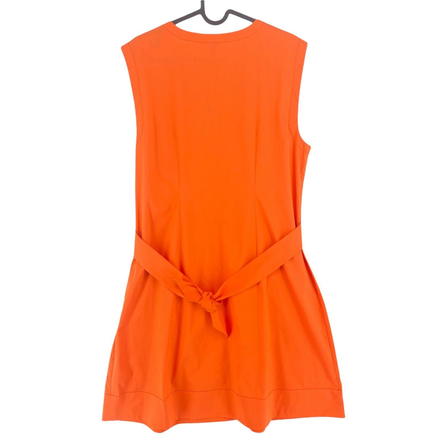 NAUTICA Orange V Neck Sleeveless Belted Dress Size L