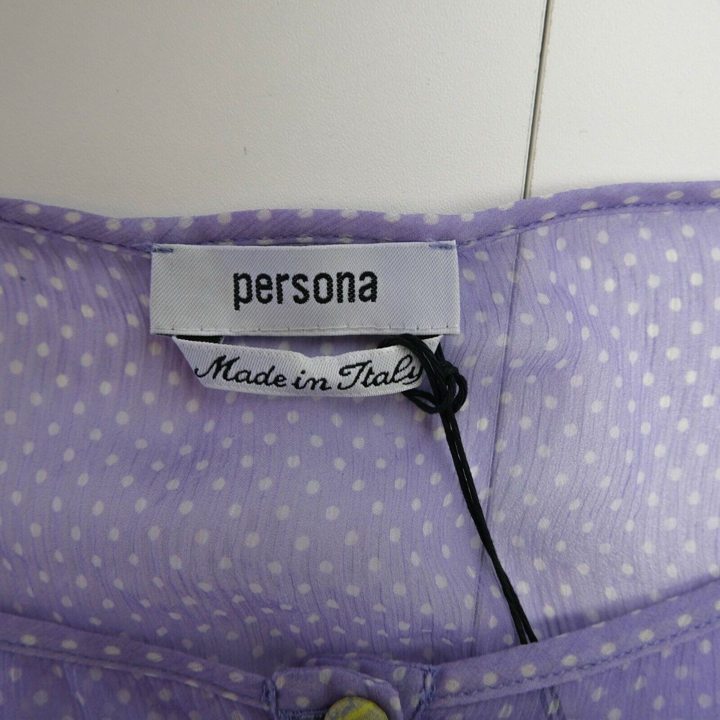 PERSONA Purple Flower Print 100% Silk Top Blouse Size EU 38 UK 10 US 8