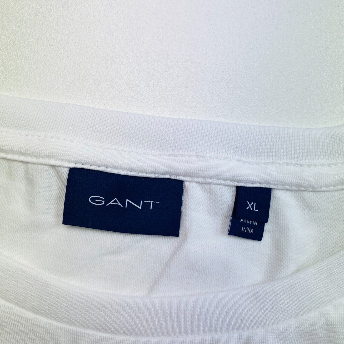 GANT White Original Crew Neck Long Sleeves T Shirt Size XL