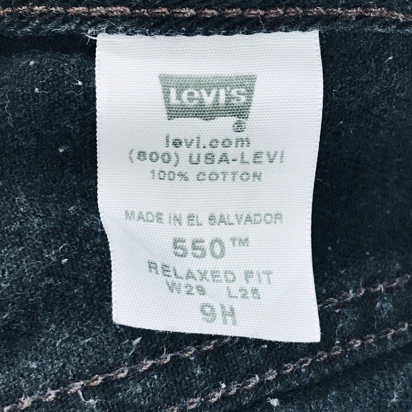 Levi's 550 Boys Dark Grey Relaxed Straight Fit Jeans 9 H / W29 L25