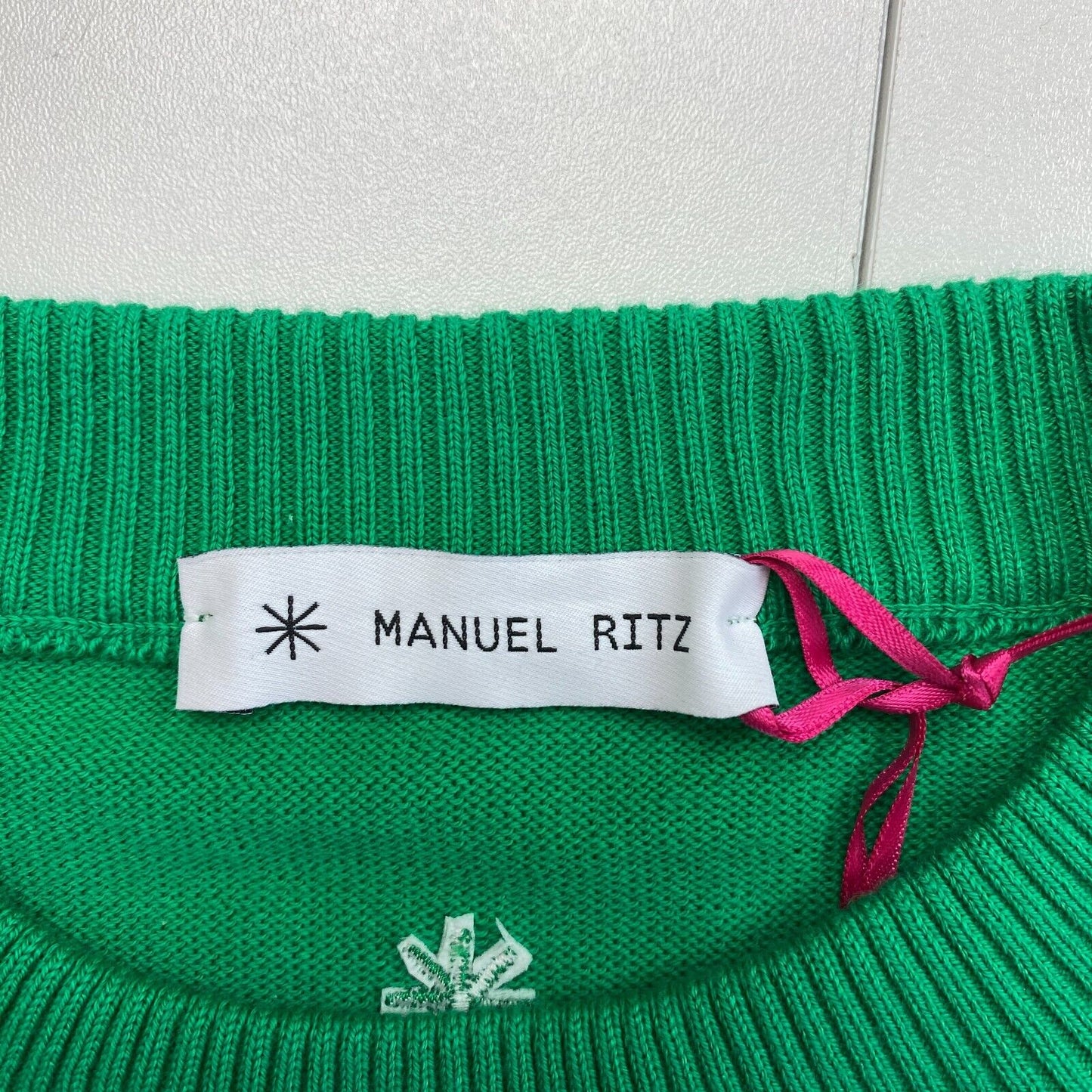 MANUEL RITZ Green Crew Neck Sweater Jumper Size XS