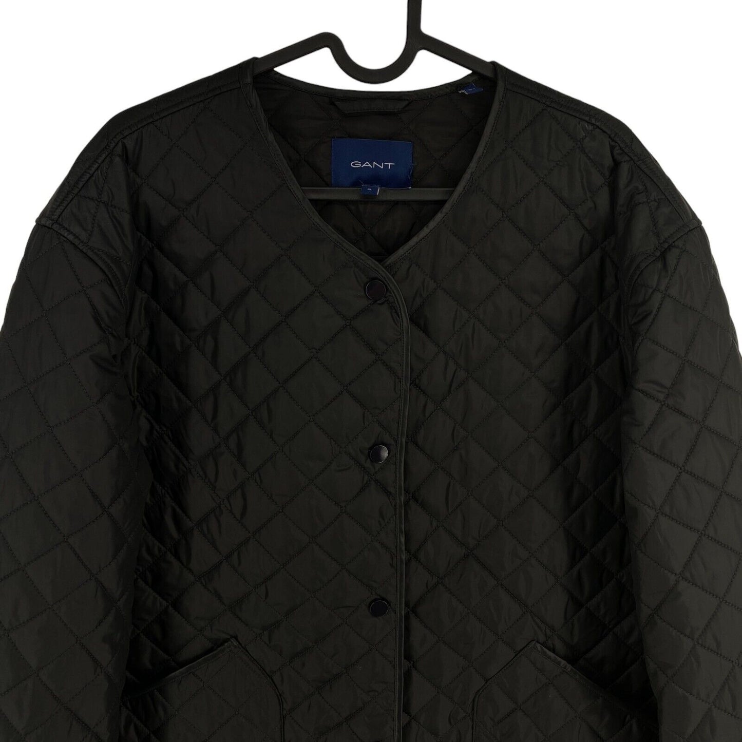 GANT Black Light Weight Quilted Jacket Coat Size XL