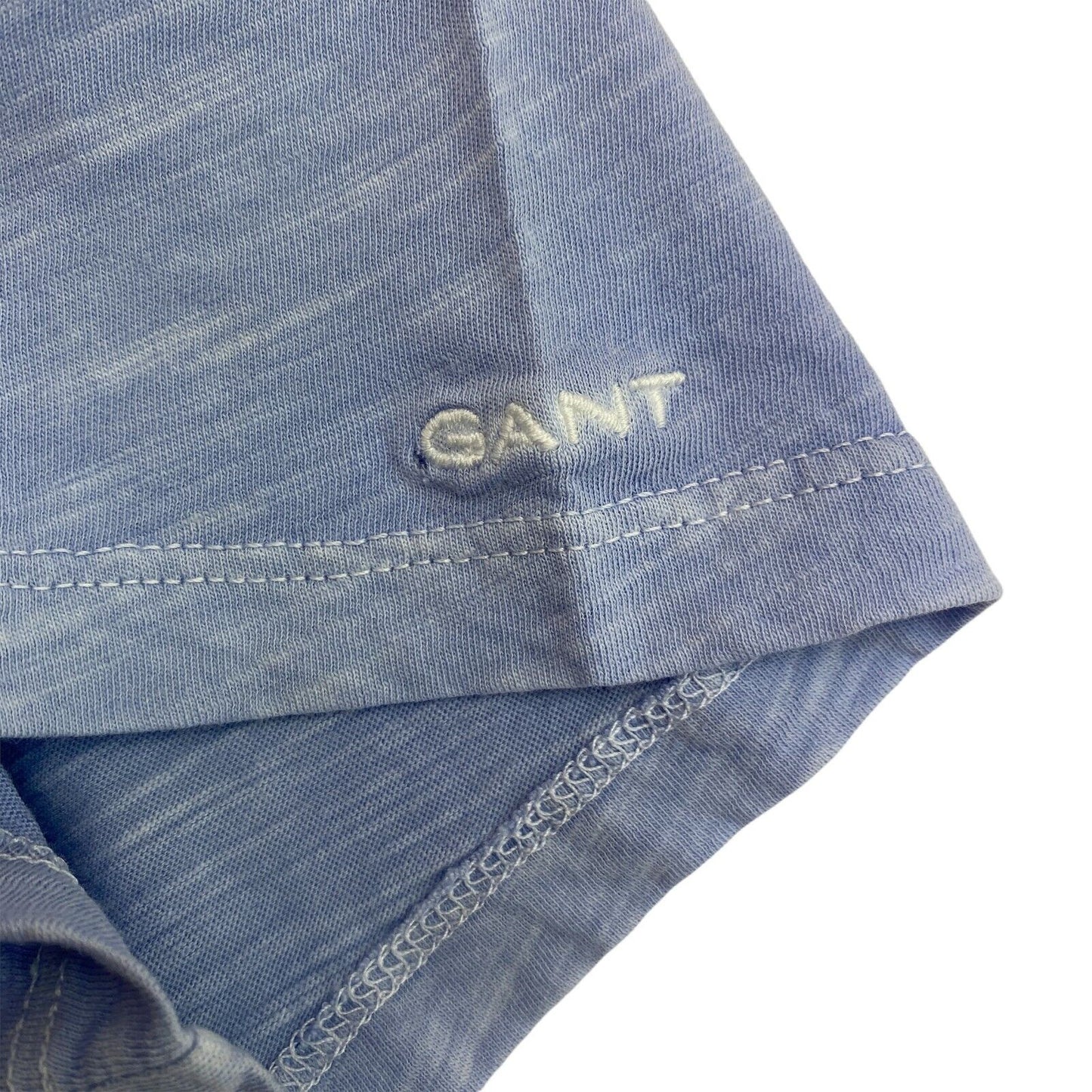 GANT T-Shirt mit V-Ausschnitt, sonnenverblasst, Blau, Größe XS