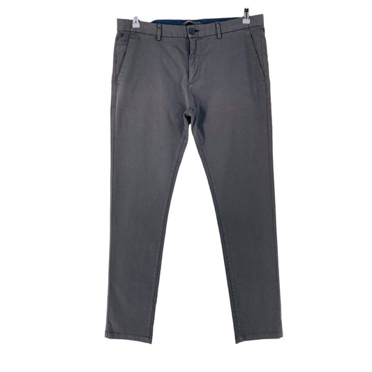 DEVRED 1902 Mens Dark Grey Slim Fit Chino Trousers Size EUR 44 W35