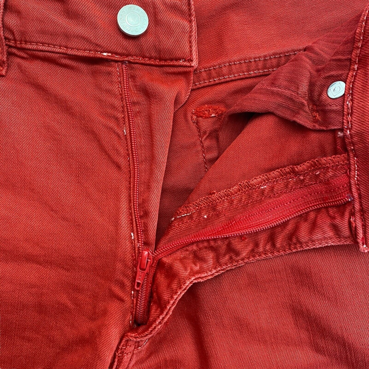 GANT Red Regular Denim Shorts W33