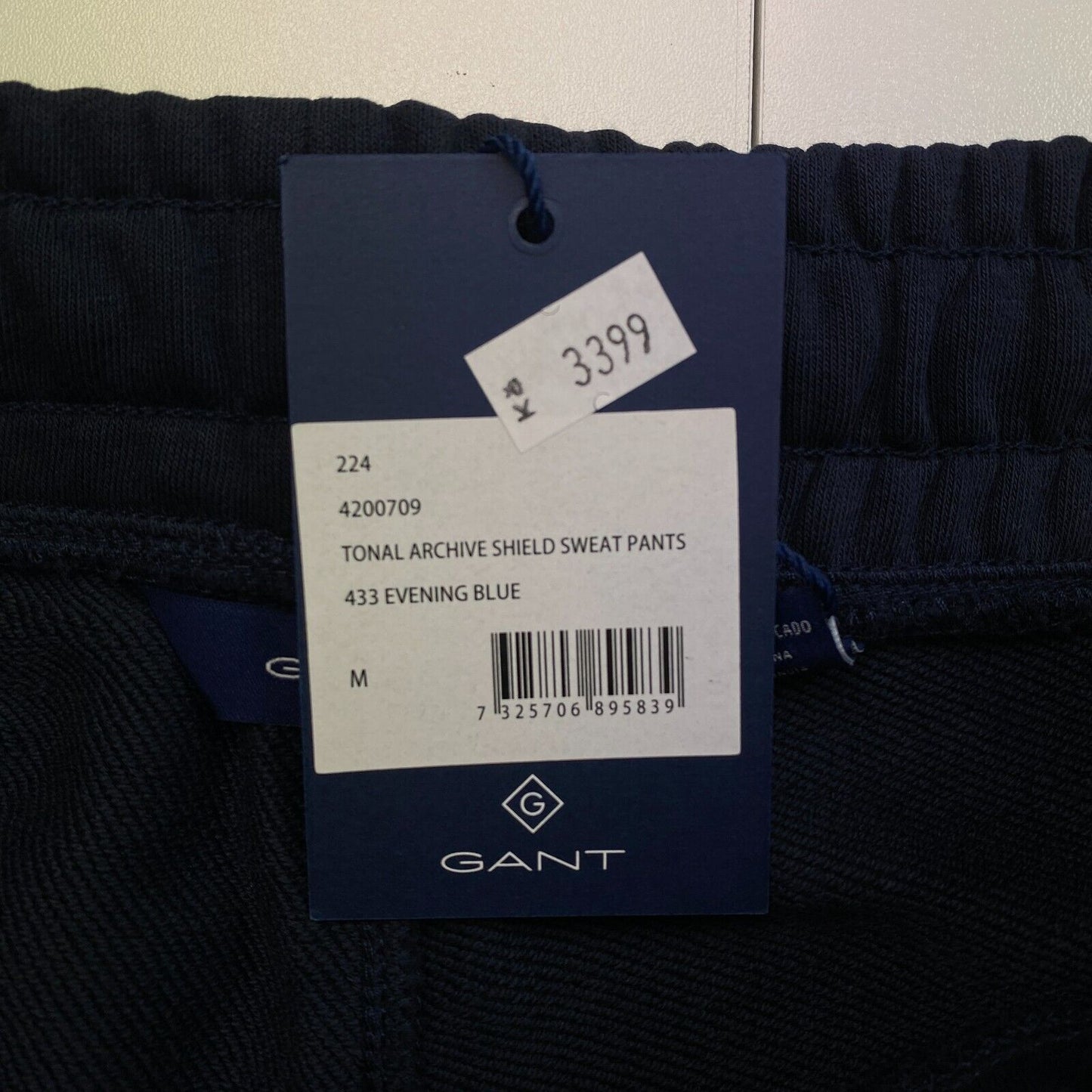 GANT Navy Blue Tonal Archive Shield Sweatpants Trousers Size M