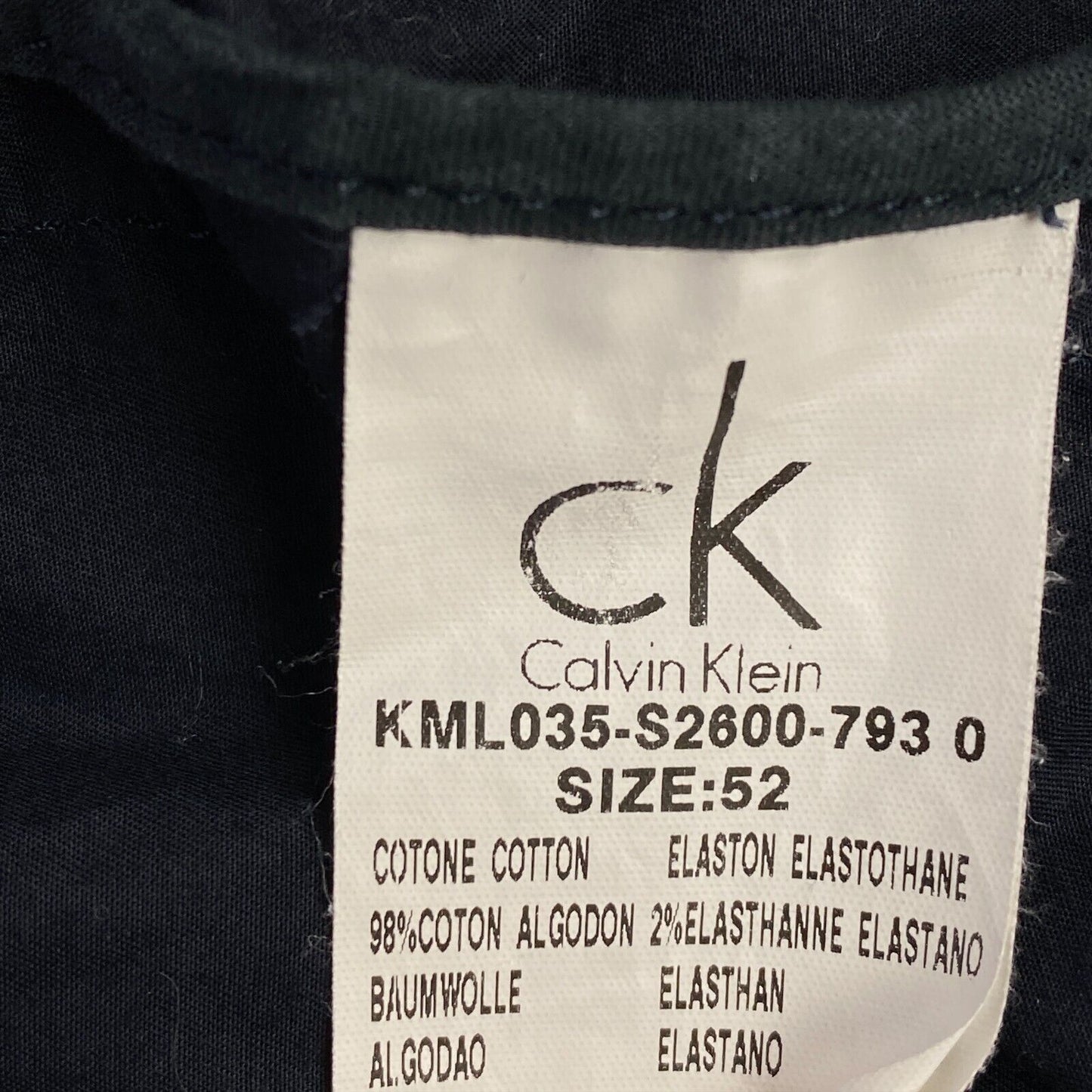 Calvin Klein Navy Blue Cotton Blend Jacket Size EU 52 UK/US 42