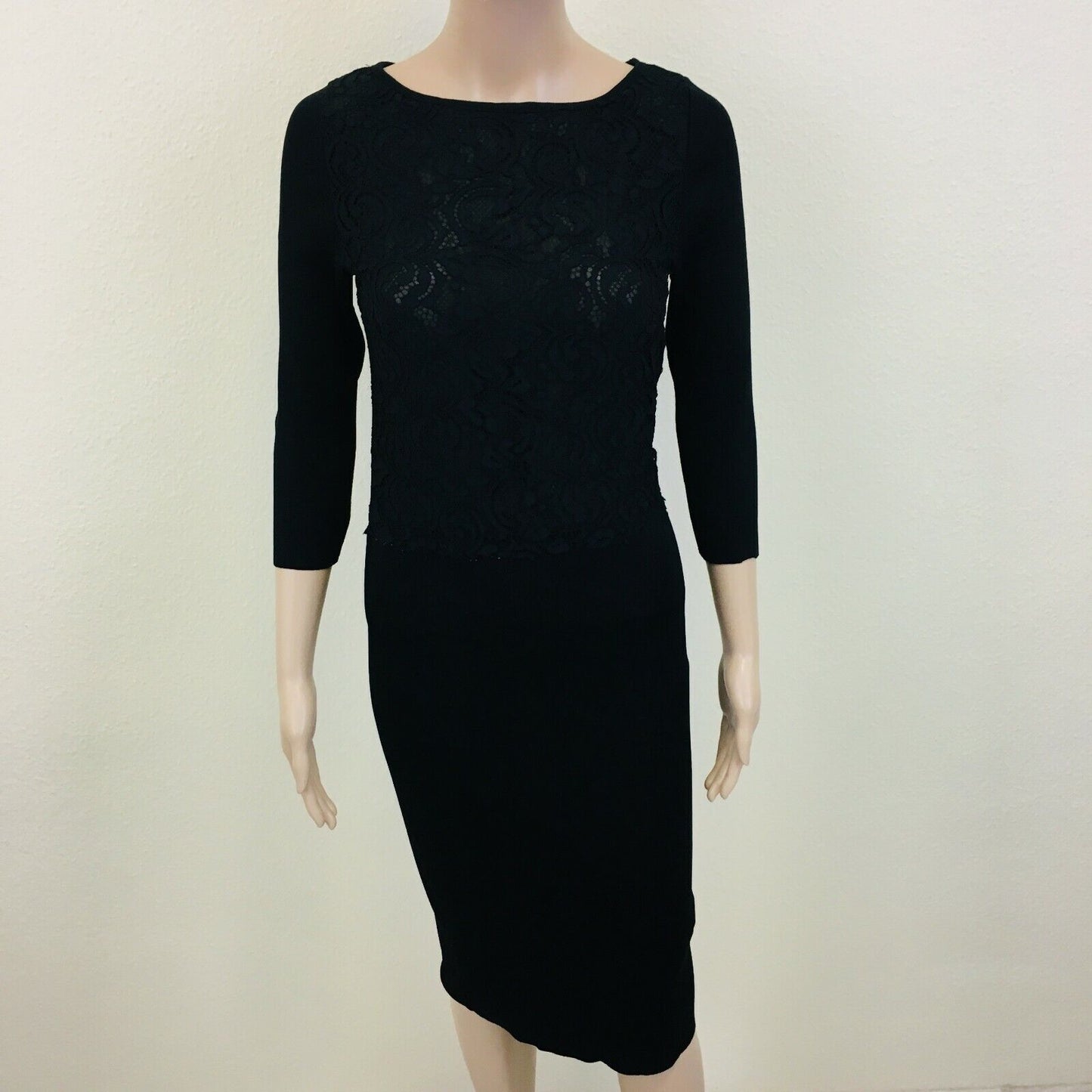 ZARA Black Long Sleeve Evening Pencil Dress Size M