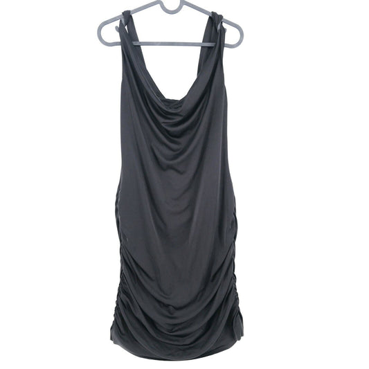 RRP €114 STEFANEL Black Scoop Neck Dress Size L XL