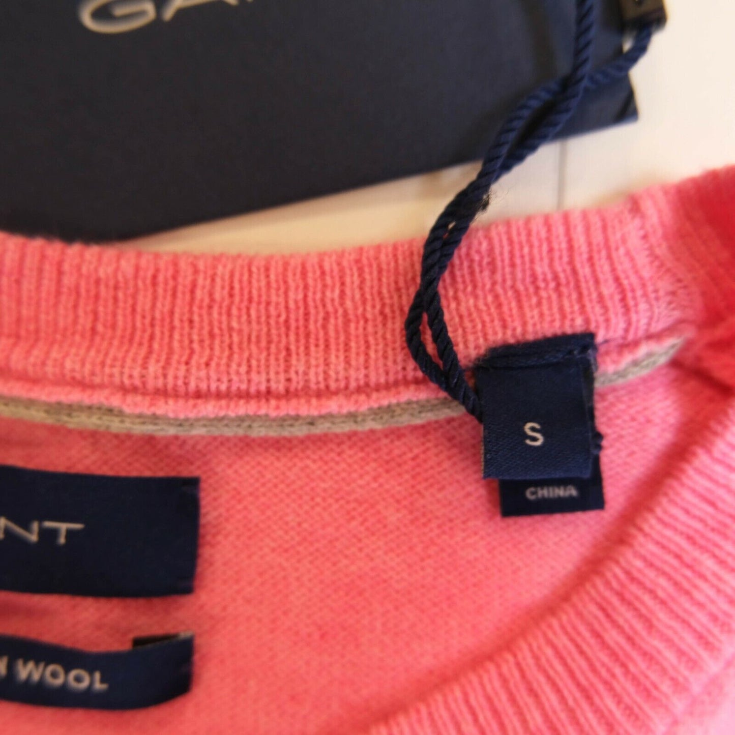 GANT Pull en coton à col rond rose Taille S