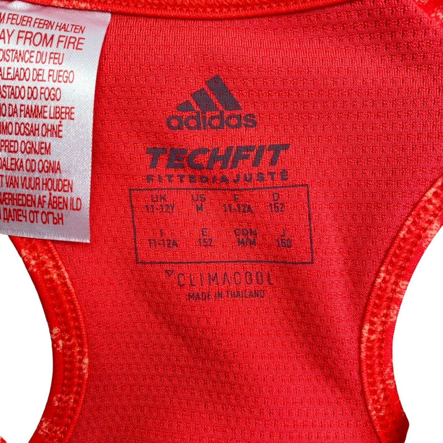 Adidas Climacool Tech Fit Red Sports Bra Size 11 - 12 Years