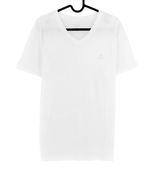 GANT T-shirt blanc à manches courtes et col rond Taille M