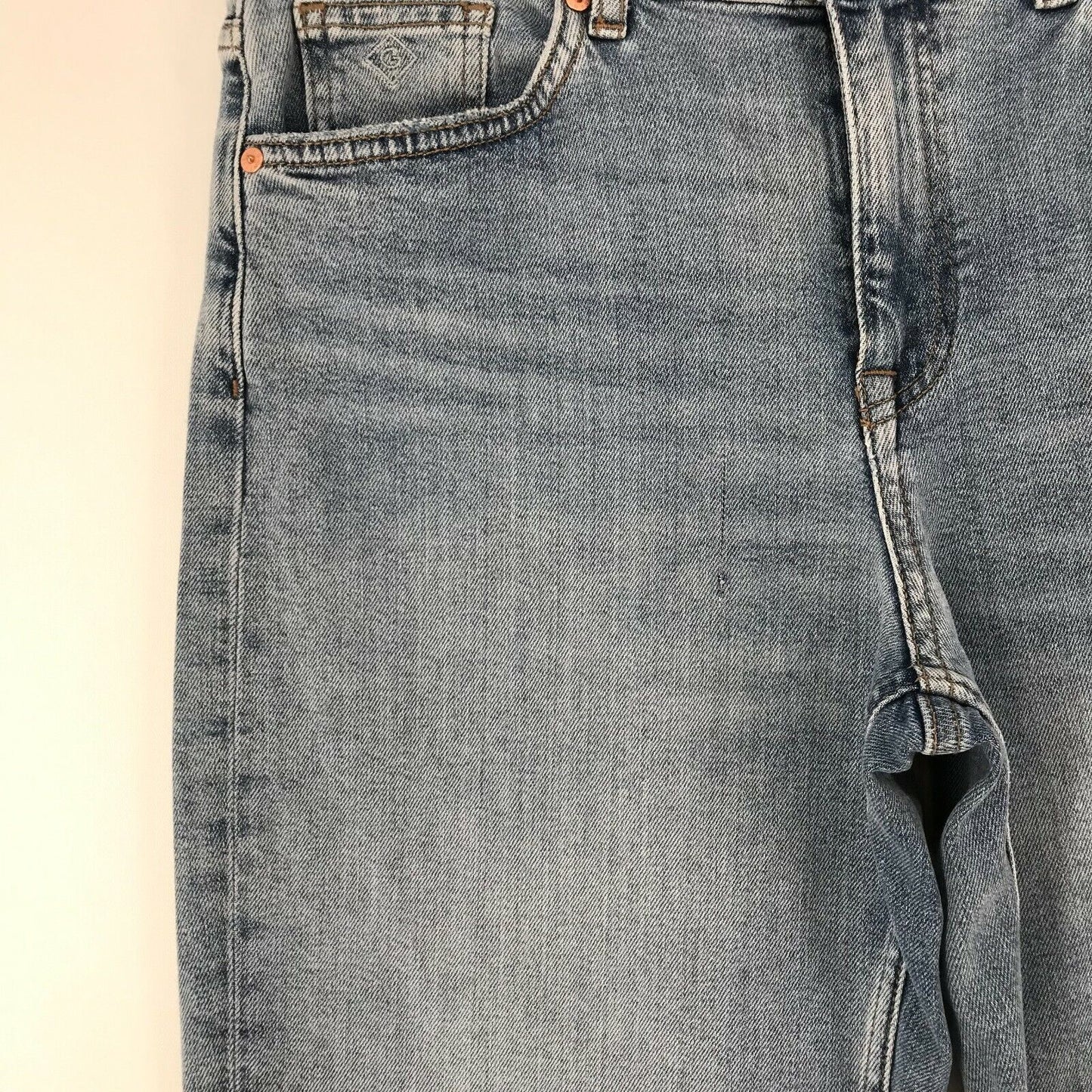 GANT CAMIE Women Blue Low Rise Relaxed Straight Fit Cropped Jeans Size W27