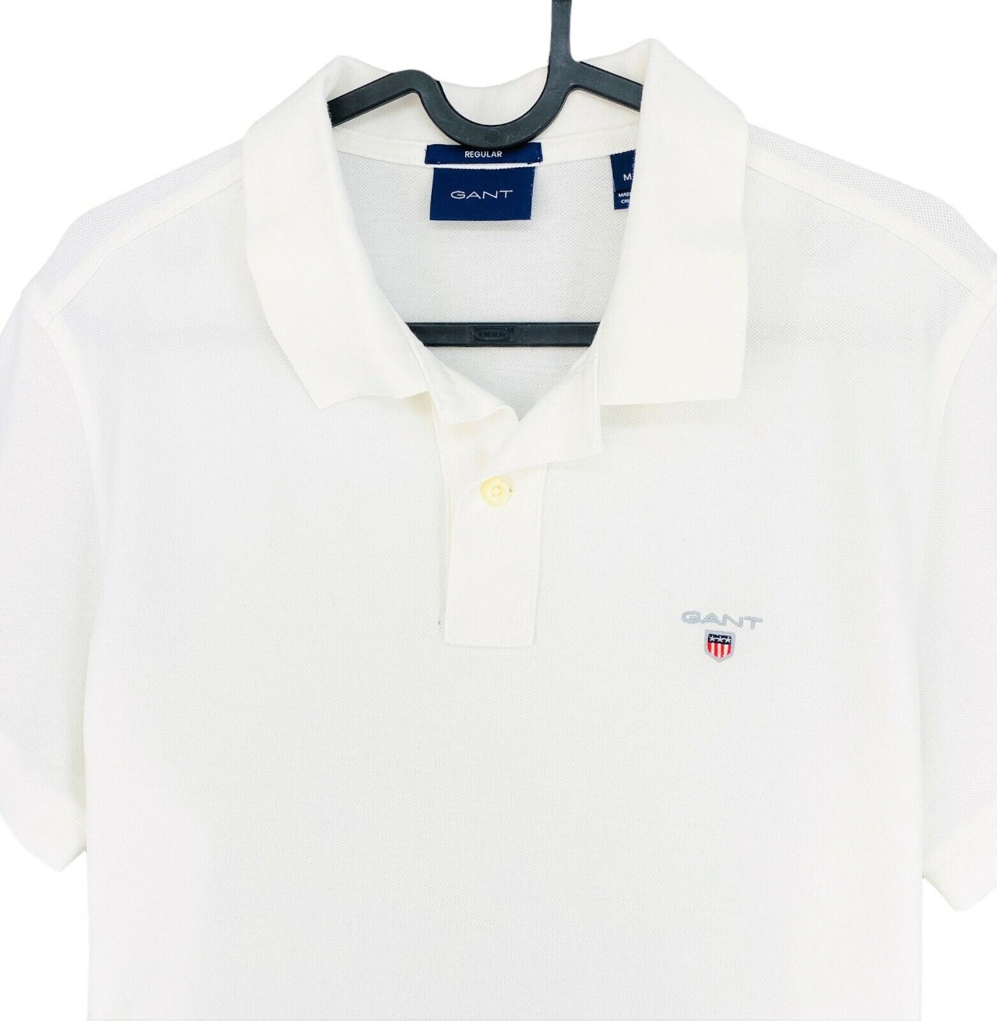 GANT White Original Regular Pique Rugger Polo Shirt Size M