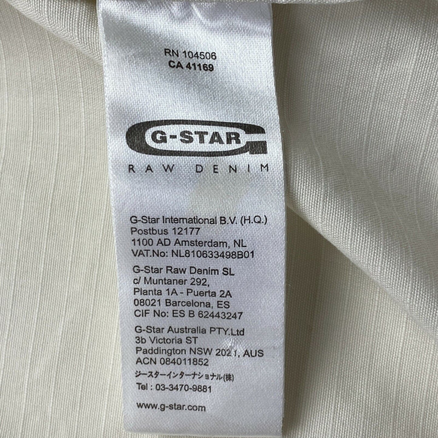 G-STAR RAW STONE Cream White 100% Cotton Shirt Jacket  Size M