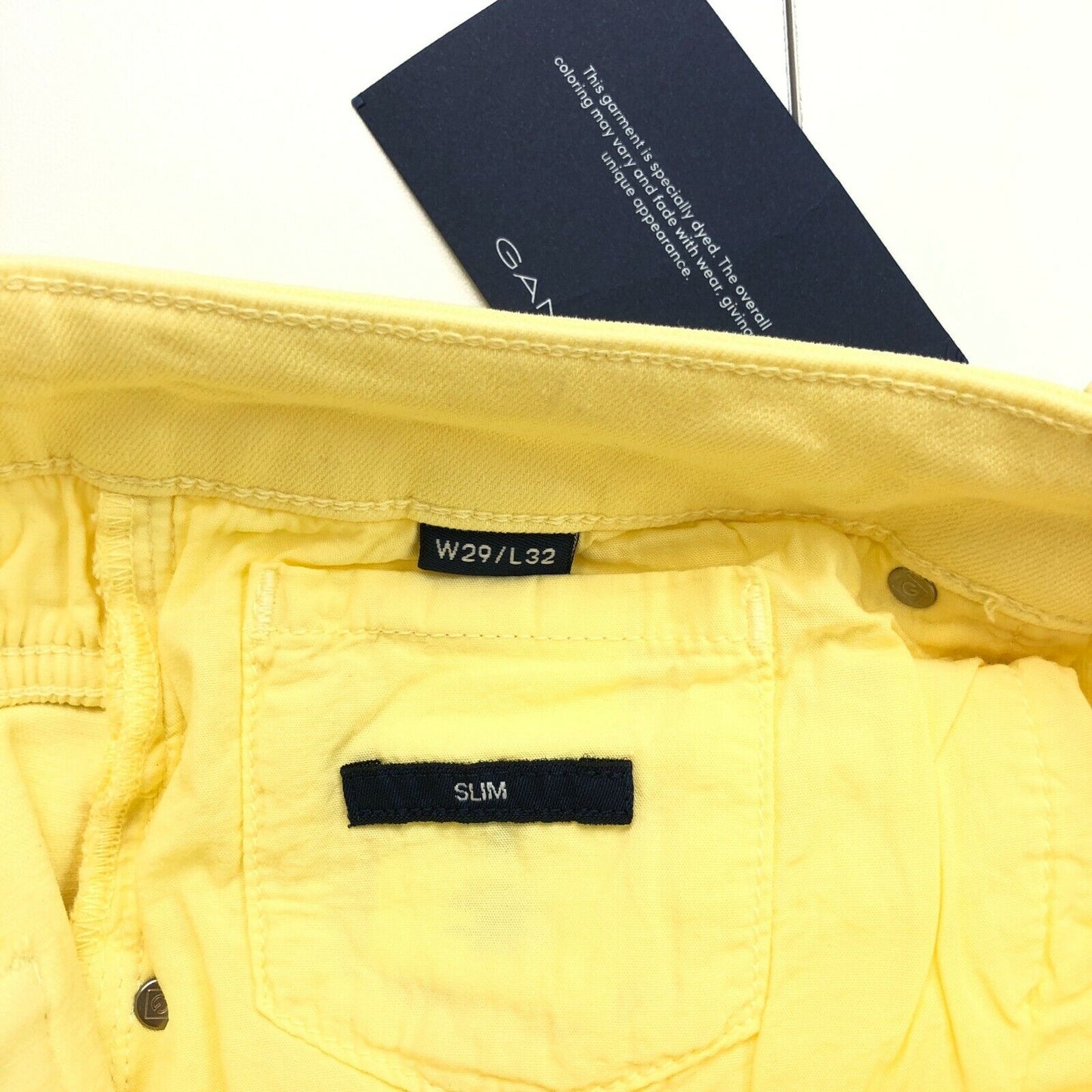 GANT Jean slim fuselé en sergé jaune Taille W29 L32