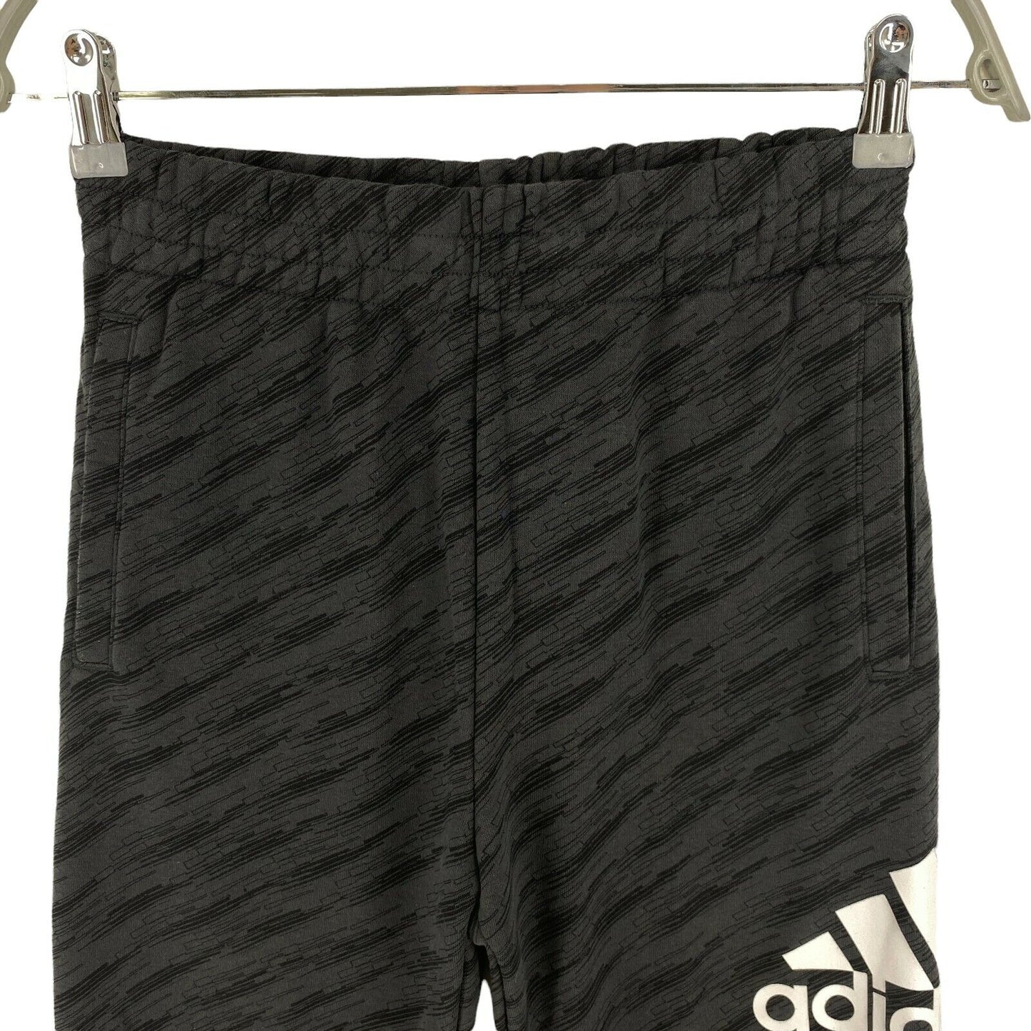 Adidas Boys Dark Grey Logo Sweat Pants Trousers Size 11 - 12 Years