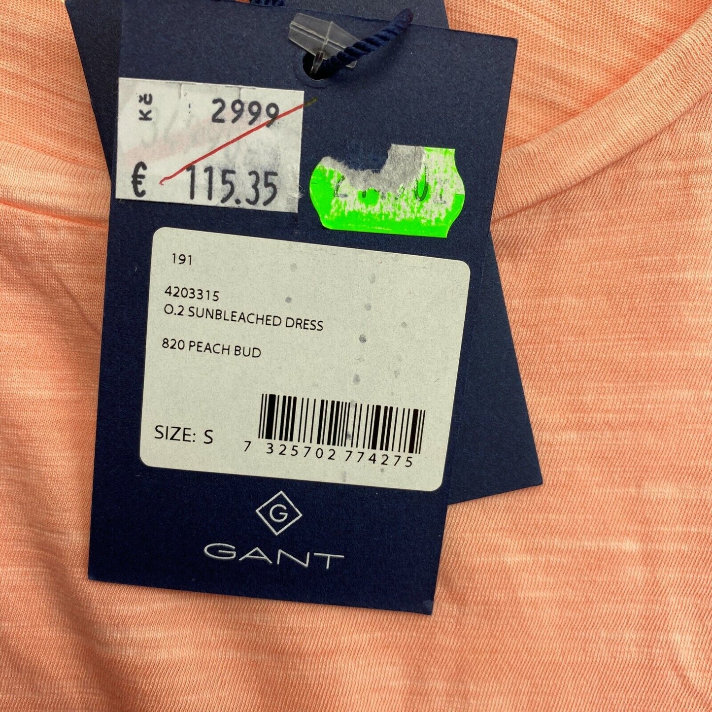 GANT Robe à col rond décolorée rose Sun Taille S