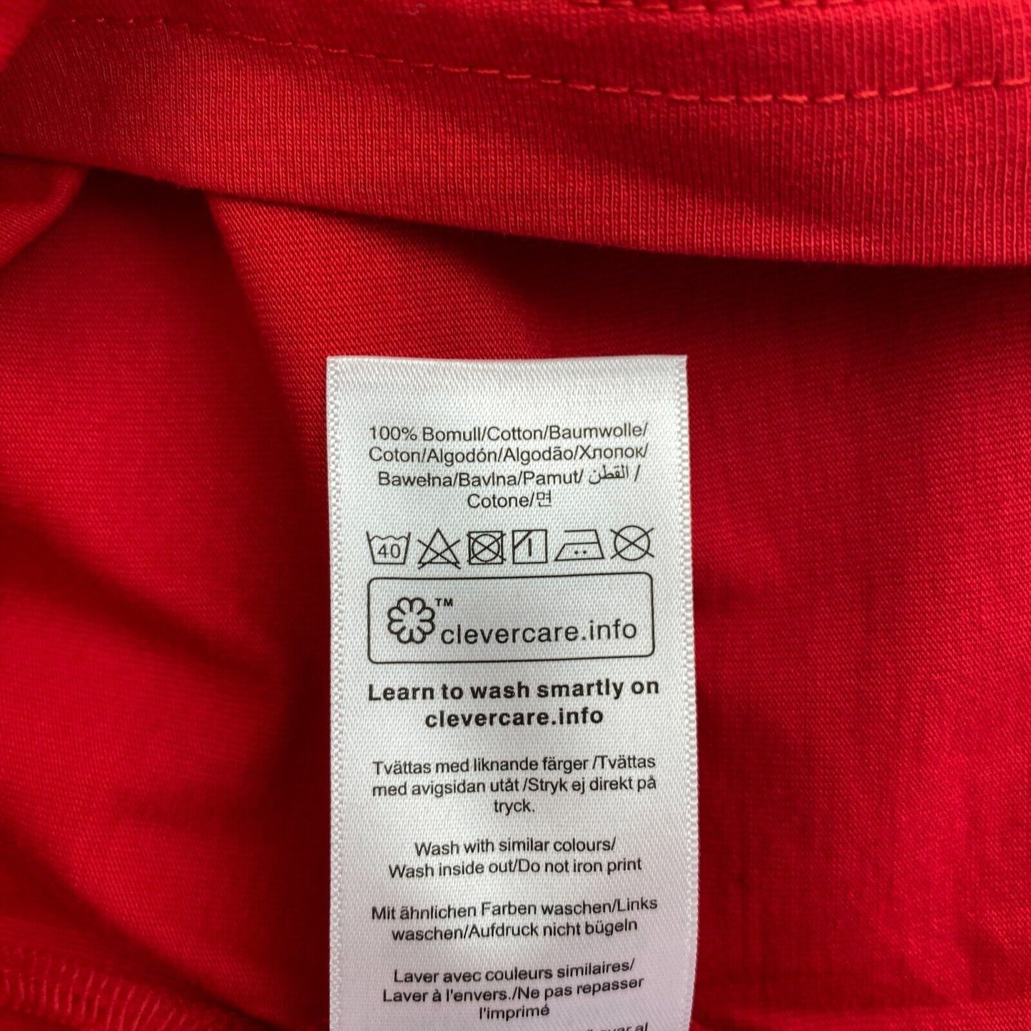 Peak Performance T-shirt à col rond avec logo rouge Taille M