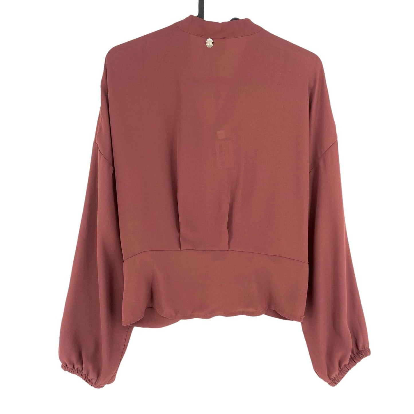 LA MARTINA Blouse Tripla Marron Manches Longues Col V Taille 1 / XS