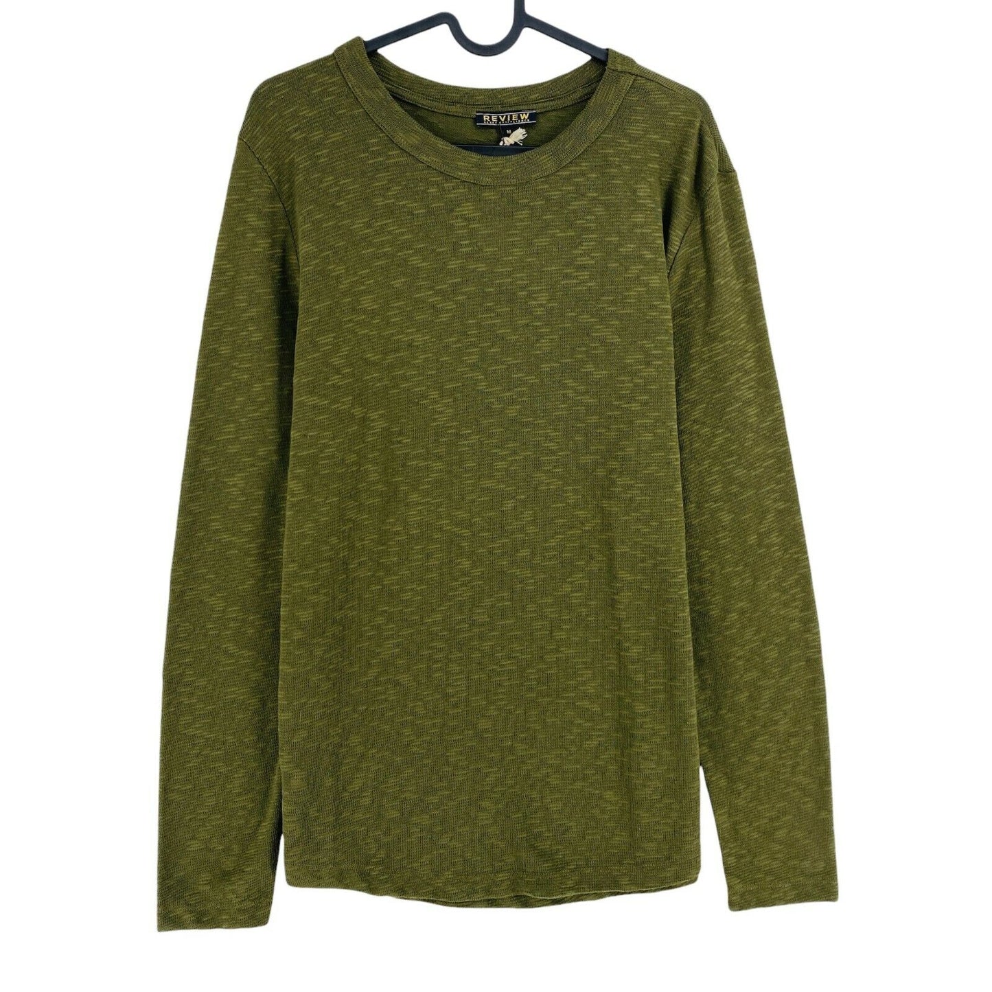 REVIEW Green Crew Neck Cotton Blend Sweater Jumper Size M