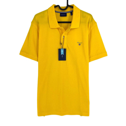 GANT Men Yellow Original Pique Rugger Polo Shirt Size L