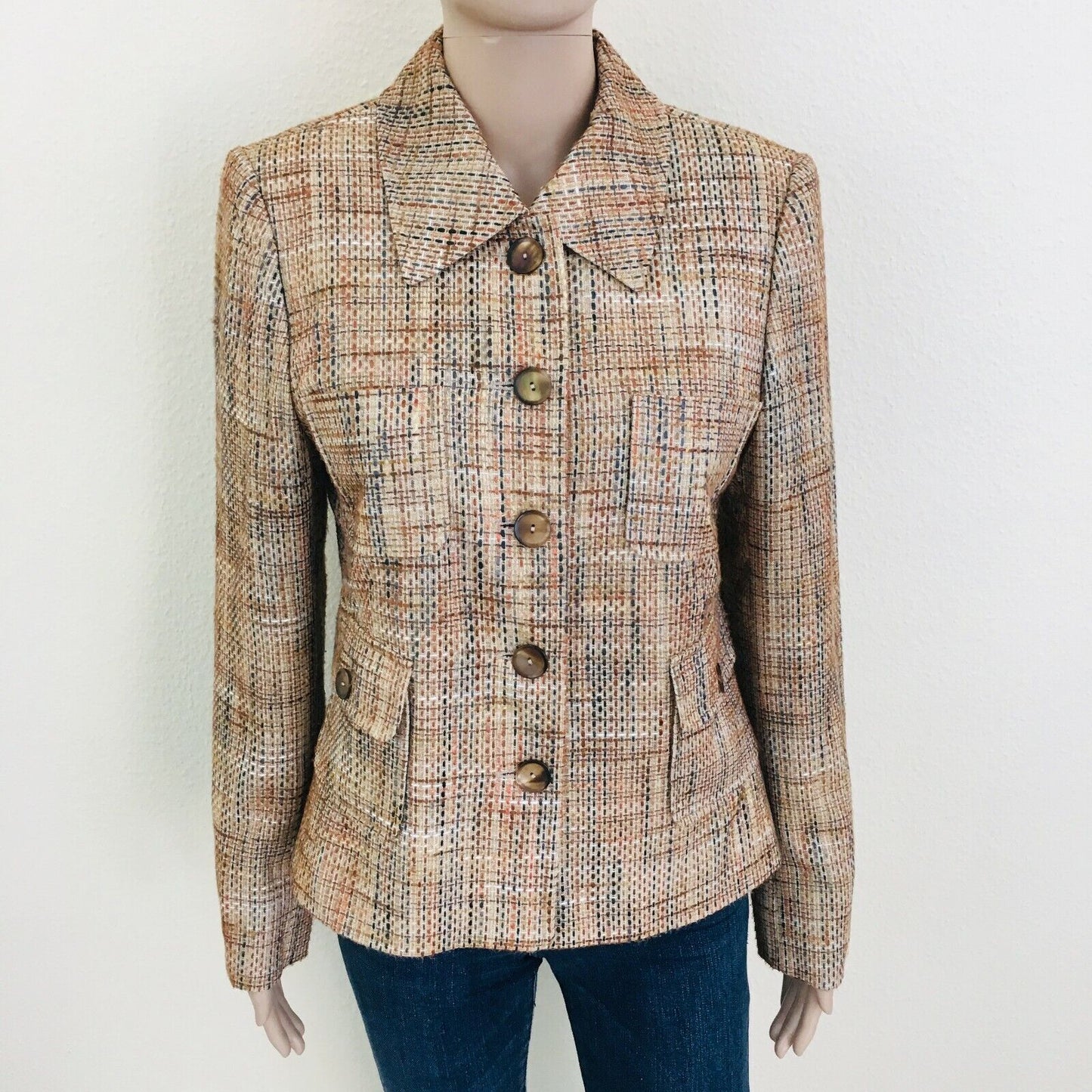 Ashley Brooke Designer Brown Jacket Blazer Size EUR 38 US 8 UK 10