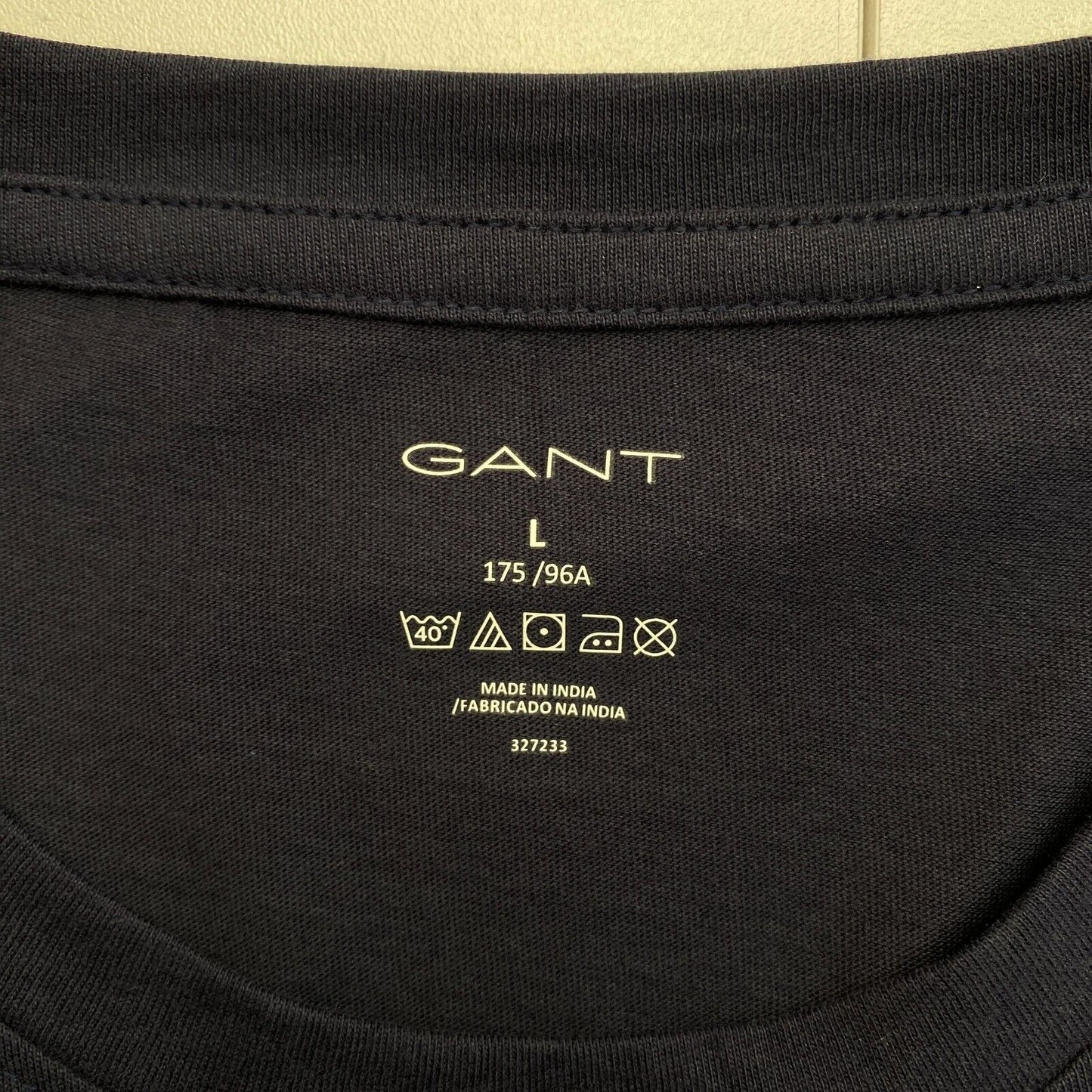 GANT Men Navy Blue Shield Pajama Crew Neck Short Sleeves T Shirt Size L