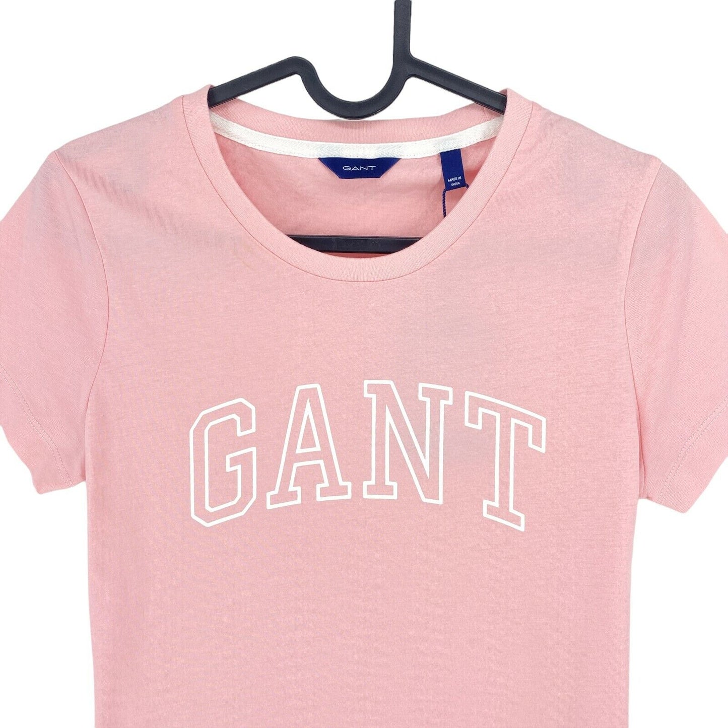 GANT Pink Arch Logo Crew Neck T Shirt Top Size S