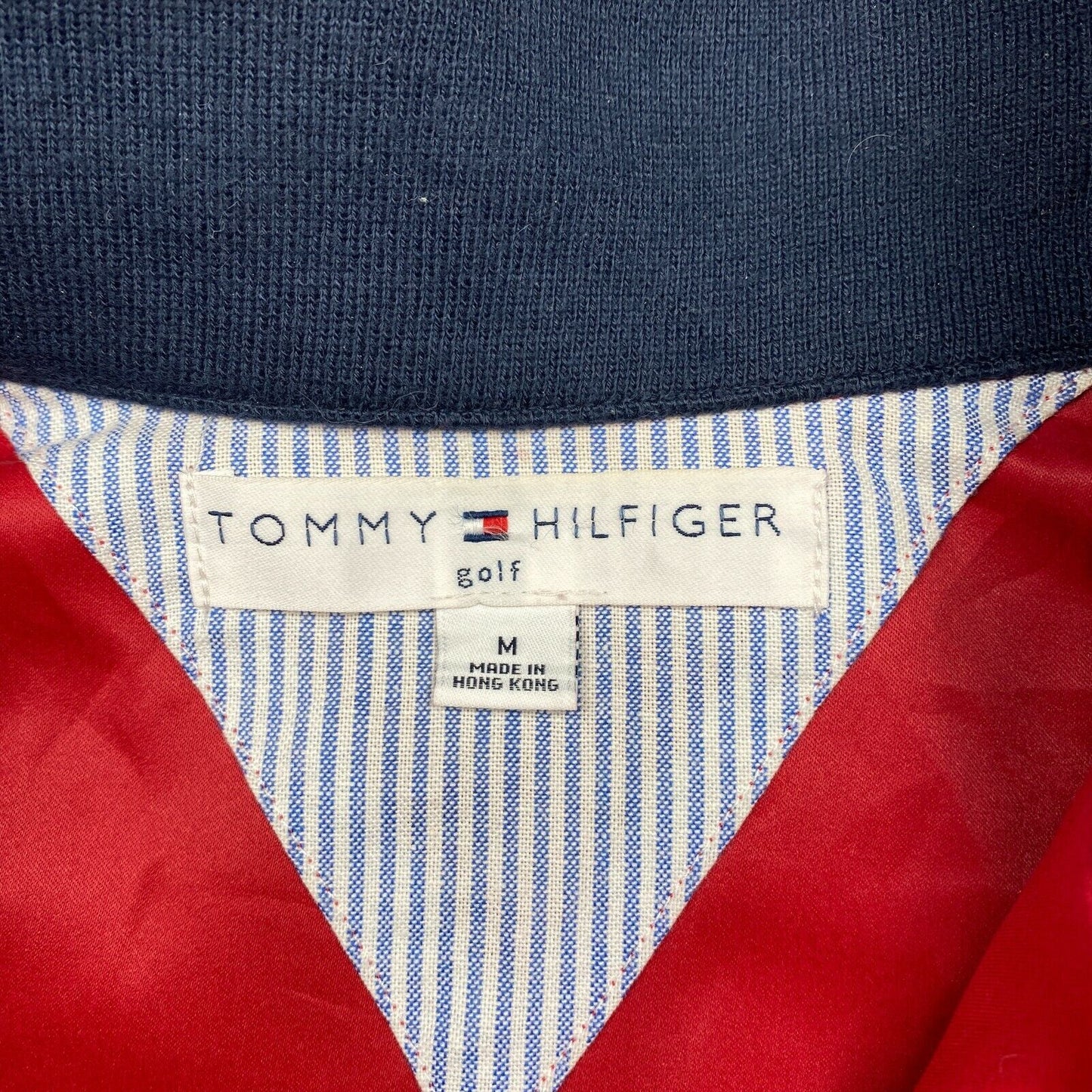 TOMMY HILFIGER GOLF Red Anorak Pullover Jacket Size M