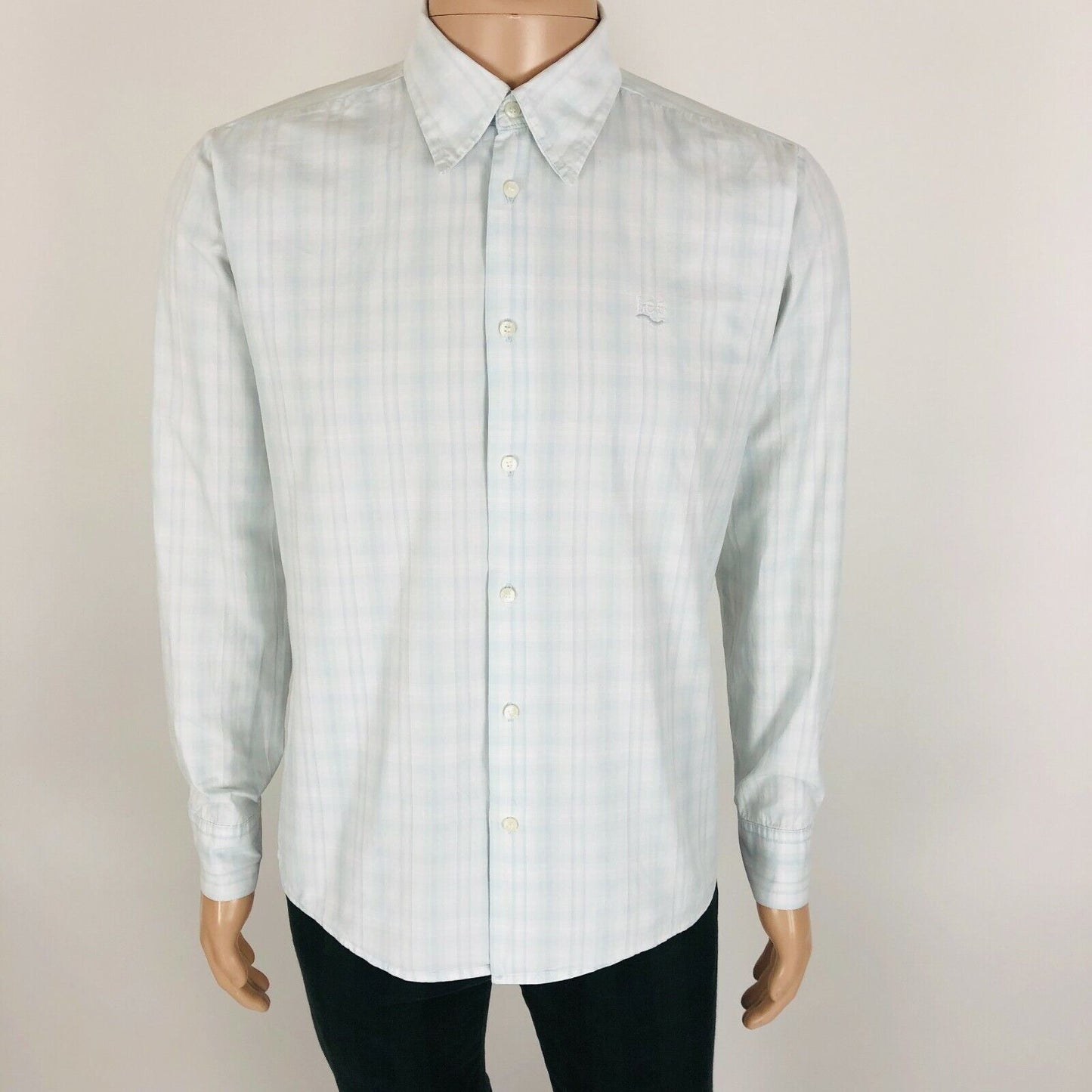 Lee White Blue Vintage Regular Fit Shirt Size L