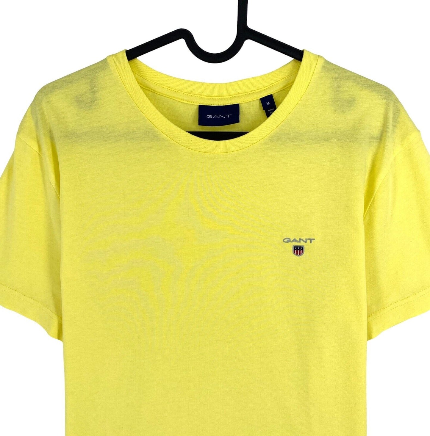 GANT Men Yellow Original Crew Neck Short Sleeves T Shirt Size M