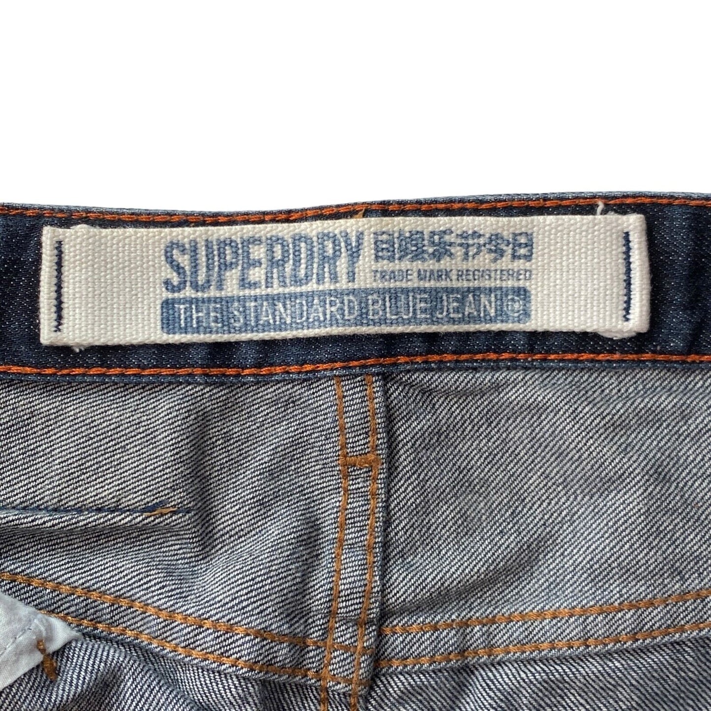 SUPERDRY Dark Blue Regular Straight Fit Jeans W28 L30