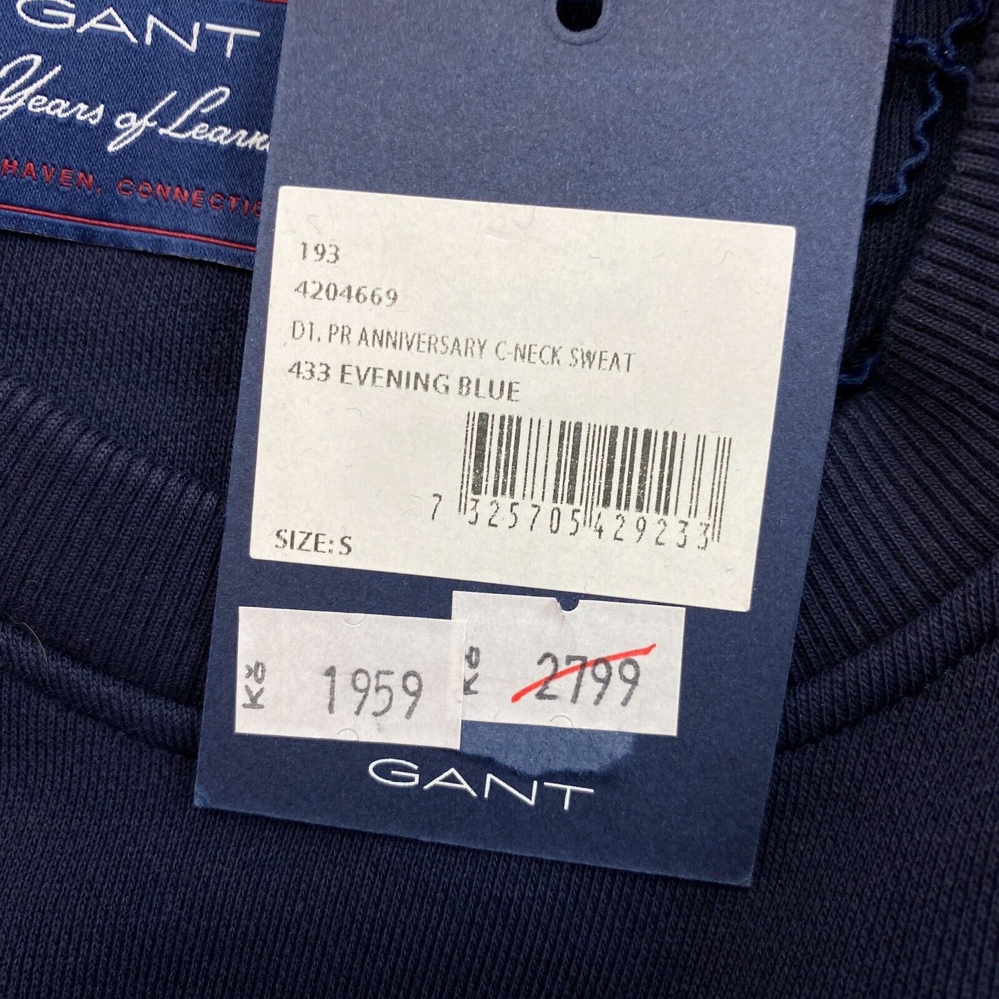 GANT Marineblau PR Anniversary Rundhalspullover Pullover Pullover Größe S